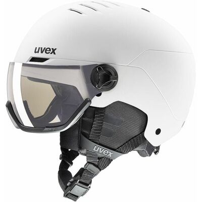 Casque de ski UVEX WANTED VISOR PRO VARIO (WHITE MATT) 07-58-62 - Publicité Casque de ski UVEX WANTED VISOR PRO VARIO (WHITE MATT) 07-58-62 - Publicité
