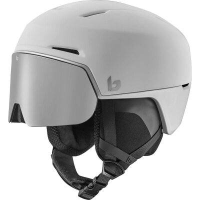 Bollé Casque de ski à visière BOLLE X-FUSION PURE (White Grey Matte - Brown Gun Cat 2) Mixte 59-62 cm - Publicité Bollé Casque de ski à visière BOLLE X-FUSION PURE (White Grey Matte - Brown Gun Cat 2) Mixte 59-62 cm - Publicité