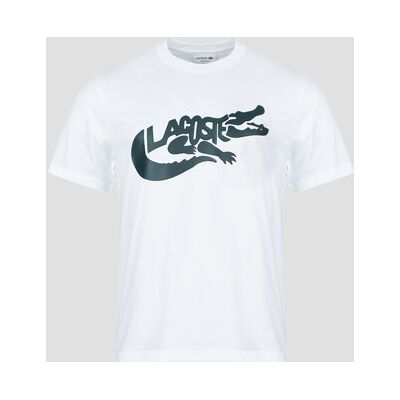 T-shirt Lacoste T-shirt en jersey imprimé Blanc - Publicité T-shirt Lacoste T-shirt en jersey imprimé Blanc - Publicité