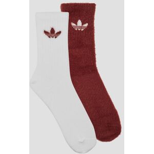 Chaussettes adidas Fluffy Crew Sock 2 Pairs Rouge - Publicité Chaussettes adidas Fluffy Crew Sock 2 Pairs Rouge - Publicité