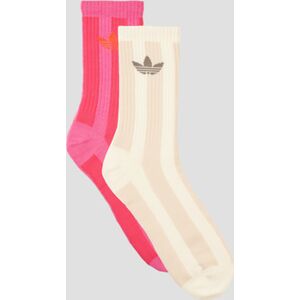 Chaussettes adidas Striped Crew Socks 2 Pairs Blanc - Publicité Chaussettes adidas Striped Crew Socks 2 Pairs Blanc - Publicité