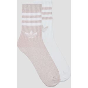 Chaussettes adidas 3-Stripes Glitter Crew Socks 2 Pairs Rose - Publicité Chaussettes adidas 3-Stripes Glitter Crew Socks 2 Pairs Rose - Publicité