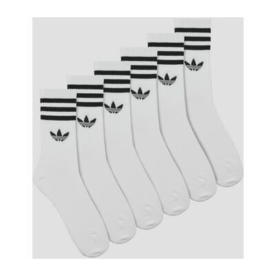 Chaussettes adidas 3-Stripes Crew Socks 6 Pairs Blanc - Publicité Chaussettes adidas 3-Stripes Crew Socks 6 Pairs Blanc - Publicité