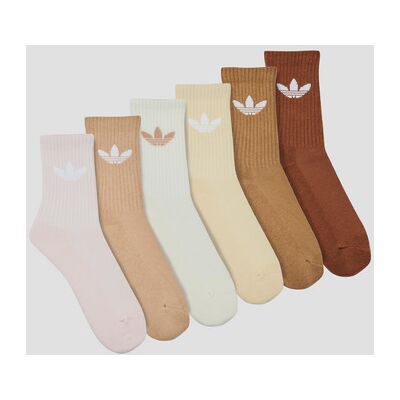 Chaussettes adidas Trefoil Cushion Crew Socks 6 Pairs Marron - Publicité Chaussettes adidas Trefoil Cushion Crew Socks 6 Pairs Marron - Publicité
