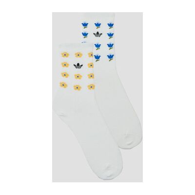 Chaussettes adidas adidas Originals x Liberty London Crew Socks 2 Pairs Blanc - Publicité Chaussettes adidas adidas Originals x Liberty London Crew Socks 2 Pairs Blanc - Publicité