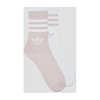 Chaussettes adidas 3-Stripes Glitter Crew Socks 2 Pairs Rose - Publicité Chaussettes adidas 3-Stripes Glitter Crew Socks 2 Pairs Rose - Publicité