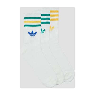 Chaussettes adidas 3-Stripes Crew Socks 3 Pairs Blanc - Publicité Chaussettes adidas 3-Stripes Crew Socks 3 Pairs Blanc - Publicité