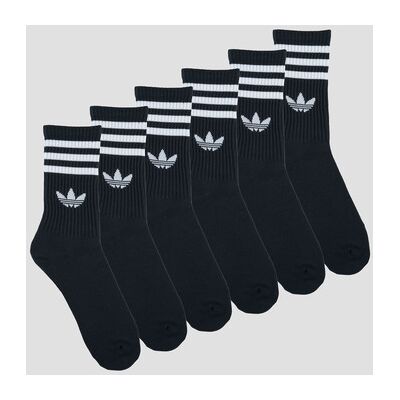 Chaussettes adidas 3-Stripes Crew Socks 6 Pairs Noir - Publicité Chaussettes adidas 3-Stripes Crew Socks 6 Pairs Noir - Publicité