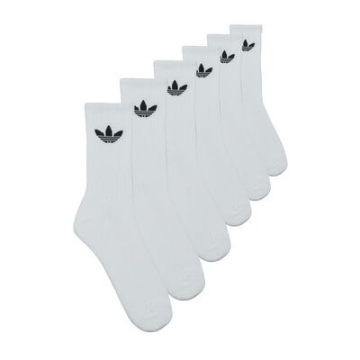 Chaussettes adidas Trefoil Cushion Crew Socks 6 Pairs Blanc - Publicité Chaussettes adidas Trefoil Cushion Crew Socks 6 Pairs Blanc - Publicité