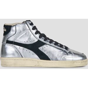 Baskets montantes Diadora Prestige High Metal Used Argenté - Publicité Baskets montantes Diadora Prestige High Metal Used Argenté - Publicité