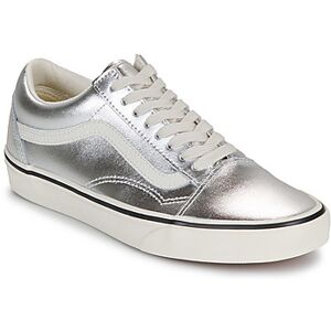 Baskets basses Vans Old Skool LEATHER METALLIC SILVER Argenté - Publicité Baskets basses Vans Old Skool LEATHER METALLIC SILVER Argenté - Publicité