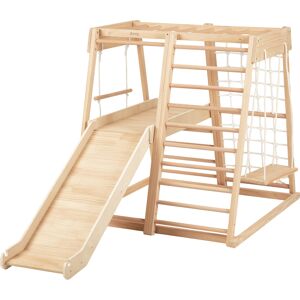 Sunny Mickie Tour d'escalade avec toboggan, balançoire et échelle de corde en bois naturel Structure d'escalade d'intérieur pour enfants avec toboggan réversible Jouet Montessori - Publicité Sunny Mickie Tour d'escalade avec toboggan, balançoire et échelle de corde en bois naturel Structure d'escalade d'intérieur pour enfants avec toboggan réversible Jouet Montessori - Publicité