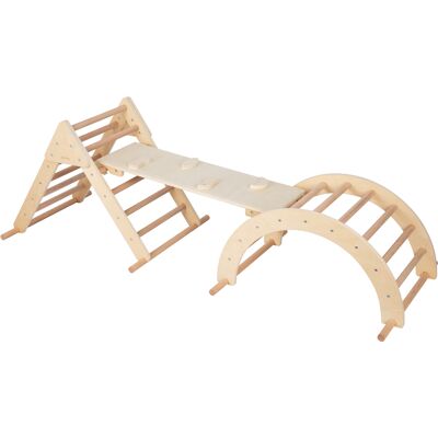Sunny Charlie 3-en-1 Structure d'Escalade en Bois pour Tout-Petits - Jouets Montessori - Publicité Sunny Charlie 3-en-1 Structure d'Escalade en Bois pour Tout-Petits - Jouets Montessori - Publicité
