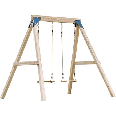 Axi Yuna Balançoire Double En Bois Marron - Bois Fsc - Balançoire Autoportante Avec 2 Sièges De Balançoire En Bois - Portique Pour Enfants - Garantie 10 Ans - Publicité Axi Yuna Balançoire Double En Bois Marron - Bois Fsc - Balançoire Autoportante Avec 2 Sièges De Balançoire En Bois - Portique Pour Enfants - Garantie 10 Ans - Publicité