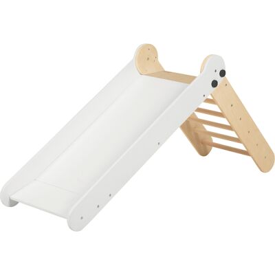 Sunny Bobbie Toboggan Pliable En Bois - Coloris Naturel Et Blanc Structure D'Escalade Intérieur Pour Enfants Jouets Montessori - Publicité Sunny Bobbie Toboggan Pliable En Bois - Coloris Naturel Et Blanc Structure D'Escalade Intérieur Pour Enfants Jouets Montessori - Publicité