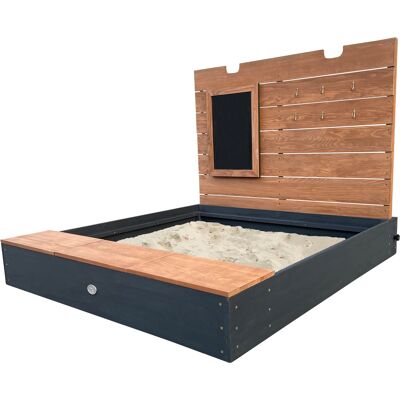 Axi Mandy Xl Bac À Sable En Bois Avec Banc - 130 X 120 X 98 Cm, Espace De Rangement, Couvercle Et Tableau Noir Bac À Sable En Anthracite Et Marron Avec Tapis De Sol - Publicité Axi Mandy Xl Bac À Sable En Bois Avec Banc - 130 X 120 X 98 Cm, Espace De Rangement, Couvercle Et Tableau Noir Bac À Sable En Anthracite Et Marron Avec Tapis De Sol - Publicité