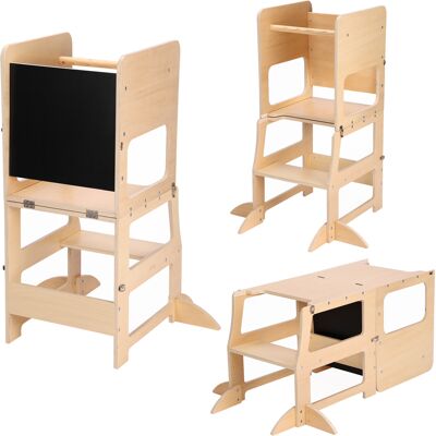 Sunny Mae Tour D'Orientation 2 En 1 Couleurs Naturelles Tour D'Apprentissage Pour Enfants Avec Tableau Noir, Table Avec Banc 49 X 40 X 92 Cm - Publicité Sunny Mae Tour D'Orientation 2 En 1 Couleurs Naturelles Tour D'Apprentissage Pour Enfants Avec Tableau Noir, Table Avec Banc 49 X 40 X 92 Cm - Publicité