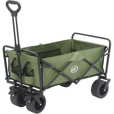 Axi Sb131 Chariot De Plage Pliable Vert Chariot De Transport Pliable Avec Barre De Traction, Sangle, Housse, Poche Intérieure Et Porte-Boissons - Pneus En Caoutchouc Pp Capacité : 100 L - Publicité Axi Sb131 Chariot De Plage Pliable Vert Chariot De Transport Pliable Avec Barre De Traction, Sangle, Housse, Poche Intérieure Et Porte-Boissons - Pneus En Caoutchouc Pp Capacité : 100 L - Publicité