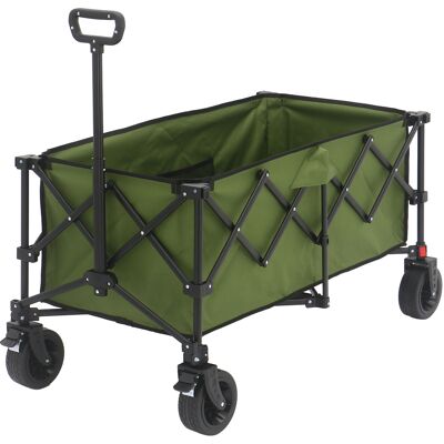 Axi Sb141 Chariot De Plage Pliable Vert Chariot De Transport Avec Barre De Traction, Sangle, Housse, Poche Intérieure Et Porte-Boissons - Pneus En Caoutchouc Pp Capacité : 180 L - Publicité Axi Sb141 Chariot De Plage Pliable Vert Chariot De Transport Avec Barre De Traction, Sangle, Housse, Poche Intérieure Et Porte-Boissons - Pneus En Caoutchouc Pp Capacité : 180 L - Publicité