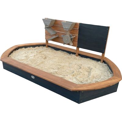 Axi Joey Bac À Sable Ovale En Bois - Marron/Anthracite Avec Mur De Jeu Et Tableau À Craie Inclus Bâche De Sol & Housse De Protection 158 X 91 X 57 Cm - Publicité Axi Joey Bac À Sable Ovale En Bois - Marron/Anthracite Avec Mur De Jeu Et Tableau À Craie Inclus Bâche De Sol & Housse De Protection 158 X 91 X 57 Cm - Publicité