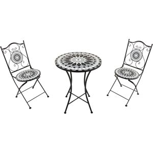 AXI Amélie Table et Chaise Bistrot, 2 Chaises 1 Table, Ensemble Bistro Extérieur Mosaique Noir/Blanc Salon de Jardin Bistrot, Table Bistrot Mosaique pour Jardin/Balcon/Terrasse - Publicité AXI Amélie Table et Chaise Bistrot, 2 Chaises 1 Table, Ensemble Bistro Extérieur Mosaique Noir/Blanc Salon de Jardin Bistrot, Table Bistrot Mosaique pour Jardin/Balcon/Terrasse - Publicité
