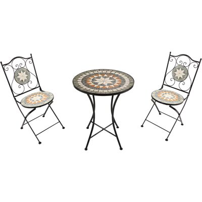 AXI Amélie Table et chaises bistrot, 2 Chaises 1 Table, Ensemble Bistro Extérieur Mosaique Étoile Gris/Marron Salon De Jardin Bistrot, Table Bistrot Mosaique Pour Jardin/Balcon/Terrasse - Publicité AXI Amélie Table et chaises bistrot, 2 Chaises 1 Table, Ensemble Bistro Extérieur Mosaique Étoile Gris/Marron Salon De Jardin Bistrot, Table Bistrot Mosaique Pour Jardin/Balcon/Terrasse - Publicité
