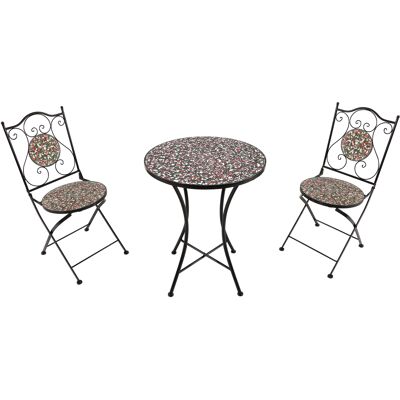 AXI Amélie Table et chaises bistrot, 2 Chaises 1 Table, Ensemble Bistro Extérieur Rose Rose Salon De Jardin Bistrot, Table Bistrot Mosaique Pour Jardin/Balcon/Terrasse - Publicité AXI Amélie Table et chaises bistrot, 2 Chaises 1 Table, Ensemble Bistro Extérieur Rose Rose Salon De Jardin Bistrot, Table Bistrot Mosaique Pour Jardin/Balcon/Terrasse - Publicité