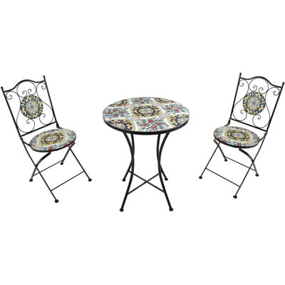 AXI Amélie Table et chaises bistrot, 2 Chaises 1 Table, Ensemble Bistro Extérieur Autentique Salon De Jardin Bistrot, Table Bistrot Mosaique Pour Jardin/Balcon/Terrasse - Publicité AXI Amélie Table et chaises bistrot, 2 Chaises 1 Table, Ensemble Bistro Extérieur Autentique Salon De Jardin Bistrot, Table Bistrot Mosaique Pour Jardin/Balcon/Terrasse - Publicité