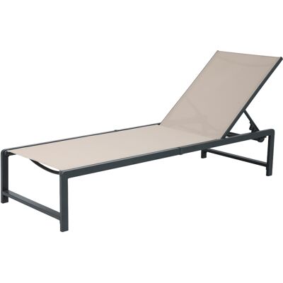 Axi Zane Transat En Gris / Marron Bain De Soleil Avec Structure Métallique Réglable En 5 Positions Chaise Longue D'Extérieur / De Jardin - Publicité Axi Zane Transat En Gris / Marron Bain De Soleil Avec Structure Métallique Réglable En 5 Positions Chaise Longue D'Extérieur / De Jardin - Publicité