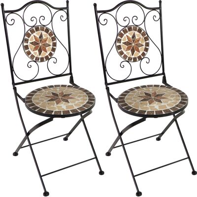 Axi Amélie 2 Chaises Bistrot, Pliantes, Mosaique, Earth Brown Assises Style Bistrot, Chaises De Jardin Pour Extérieur/Balcon/Terrasse - 38,5 X 45 X 90 Cm - Publicité Axi Amélie 2 Chaises Bistrot, Pliantes, Mosaique, Earth Brown Assises Style Bistrot, Chaises De Jardin Pour Extérieur/Balcon/Terrasse - 38,5 X 45 X 90 Cm - Publicité