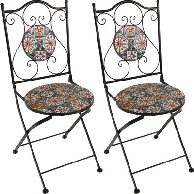 Axi Amélie 2 Chaises Bistrot, Pliantes, Mosaique, Casa Del Sol Assises Style Bistrot, Chaises De Jardin Pour Extérieur/Balcon/Terrasse - 38,5 X 45 X 90 Cm - Publicité Axi Amélie 2 Chaises Bistrot, Pliantes, Mosaique, Casa Del Sol Assises Style Bistrot, Chaises De Jardin Pour Extérieur/Balcon/Terrasse - 38,5 X 45 X 90 Cm - Publicité