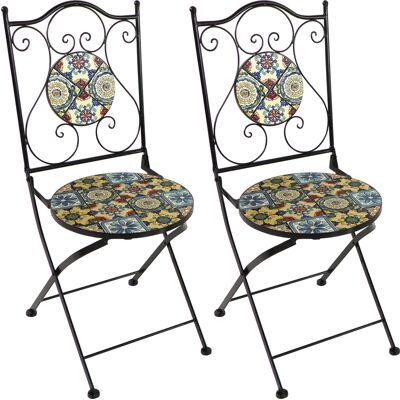 Axi Amélie 2 Chaises Bistrot, Pliantes, Mosaique, Yellow Breeze Assises Style Bistrot, Chaises De Jardin Pour Extérieur/Balcon/Terrasse - 38,5 X 45 X 90 Cm - Publicité Axi Amélie 2 Chaises Bistrot, Pliantes, Mosaique, Yellow Breeze Assises Style Bistrot, Chaises De Jardin Pour Extérieur/Balcon/Terrasse - 38,5 X 45 X 90 Cm - Publicité