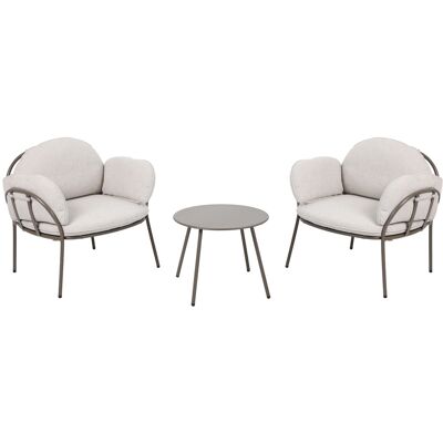 Axi Ziva Salon De Jardin Avec Table Et 2 Chaises Coussins Inclus Ensemble Pour Balcon/Extérieur 3 Pièces En Oléfine/Acier, Couleur Beige Mobilier D'Extérieur / Fauteuils Lounge - 2 Personnes - Publicité Axi Ziva Salon De Jardin Avec Table Et 2 Chaises Coussins Inclus Ensemble Pour Balcon/Extérieur 3 Pièces En Oléfine/Acier, Couleur Beige Mobilier D'Extérieur / Fauteuils Lounge - 2 Personnes - Publicité