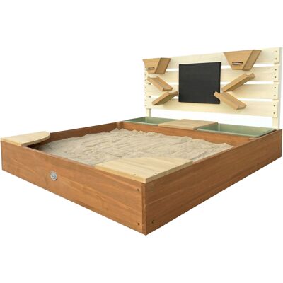 Axi Cato Bac À Sable En Bois, Jeu De Sable Avec Bassin D'Eau Et Mur De Jeu - Beige/Marron Equipé De Jouets De Sable, Tableau À Craie, Entonnoirs Et Étagères Couverture Fournie Avec Toile De Sol - Publicité Axi Cato Bac À Sable En Bois, Jeu De Sable Avec Bassin D'Eau Et Mur De Jeu - Beige/Marron Equipé De Jouets De Sable, Tableau À Craie, Entonnoirs Et Étagères Couverture Fournie Avec Toile De Sol - Publicité