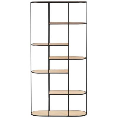 ZAGO STORE Bibliothèque chêne naturel et métal noir 180 cm GRAYSON - Publicité ZAGO STORE Bibliothèque chêne naturel et métal noir 180 cm GRAYSON - Publicité