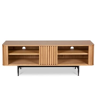 ZAGO STORE Meuble télé 4 niches chêne naturel LINEA - Publicité ZAGO STORE Meuble télé 4 niches chêne naturel LINEA - Publicité