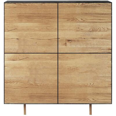 ZAGO STORE Meuble haut 4 portes céramique anthracite et chêne Thin - Publicité ZAGO STORE Meuble haut 4 portes céramique anthracite et chêne Thin - Publicité