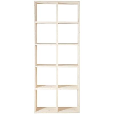 ZAGO STORE Cube de rangement pin brut 10 niches - Publicité ZAGO STORE Cube de rangement pin brut 10 niches - Publicité