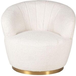 ZAGO Fauteuil Crème Effet Mohair Pivotant - Fauteuil - Publicité ZAGO Fauteuil Crème Effet Mohair Pivotant - Fauteuil - Publicité