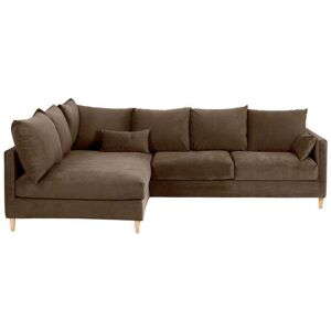 ZAGO STORE Canapé d'angle convertible velours taupe - Angle gauche Figari - Publicité ZAGO STORE Canapé d'angle convertible velours taupe - Angle gauche Figari - Publicité