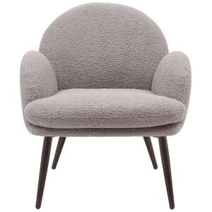 ZAGO Fauteuil en Tissu Bouclé Gris Foncé - Publicité ZAGO Fauteuil en Tissu Bouclé Gris Foncé - Publicité