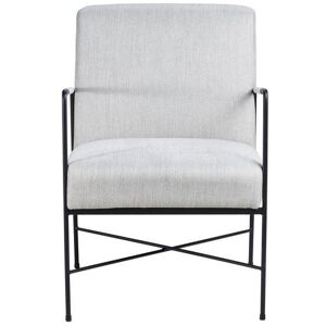 ZAGO STORE Fauteuil chevron gris pieds métal Luis - Publicité ZAGO STORE Fauteuil chevron gris pieds métal Luis - Publicité