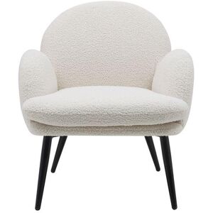 ZAGO STORE Fauteuil tissu effet laine bouclée blanc Oreo - Publicité ZAGO STORE Fauteuil tissu effet laine bouclée blanc Oreo - Publicité