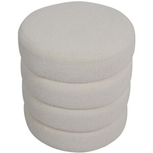 ZAGO STORE Pouf tissu effet laine bouclette beige Fino - Publicité ZAGO STORE Pouf tissu effet laine bouclette beige Fino - Publicité