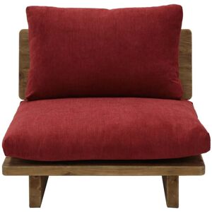ZAGO STORE Fauteuil en pin recyclé et tissu rouge Nebraska - Publicité ZAGO STORE Fauteuil en pin recyclé et tissu rouge Nebraska - Publicité