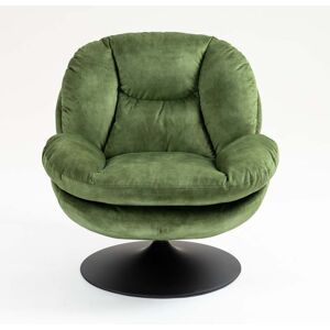 ZAGO STORE Fauteuil Pivotant en Velours Vert - Fauteuil - Publicité ZAGO STORE Fauteuil Pivotant en Velours Vert - Fauteuil - Publicité