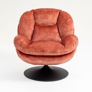 ZAGO STORE Fauteuil pivotant en velours rose - Fauteuil - Publicité ZAGO STORE Fauteuil pivotant en velours rose - Fauteuil - Publicité