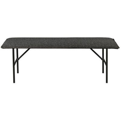 ZAGO STORE Banc design tissu gris foncé 134 cm piètement métal noir mat Lucce - Publicité ZAGO STORE Banc design tissu gris foncé 134 cm piètement métal noir mat Lucce - Publicité