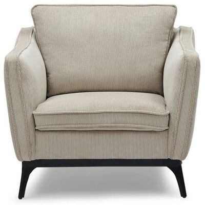ZAGO STORE Fauteuil velours cotelé beige Cleo - Publicité ZAGO STORE Fauteuil velours cotelé beige Cleo - Publicité