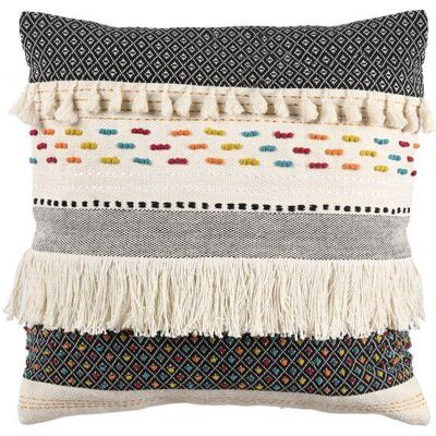 ZAGO STORE Coussin à franges tricoté à la main 50 x 50 cm Fringe - Publicité ZAGO STORE Coussin à franges tricoté à la main 50 x 50 cm Fringe - Publicité